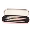 4pcs Eyelash Tweezers Set Stainless Steel False Eyelash Extension Tweezers