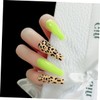 FOMIYES Artificial False Nails 24pcs Full Nail Wraps Solid Leopard