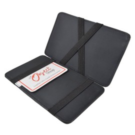 The Object Shop Black Leather Magic Wallet Milkman Taxi Trader Money Bus Smart Puzzle Driver PU (Black)