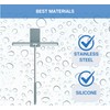 Long Handle Shower Squeegee for Glass Doors - Stainless Steel