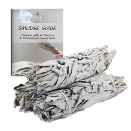 SOUL STICKS 6 Inch Organic White Sage Smudge Smudging Sticks 3 Pack Bundle for Home Cleansing, Good Energy Meditation, Meditation & Smudging Rituals | Sustainably Sourced California White Sage Bundle