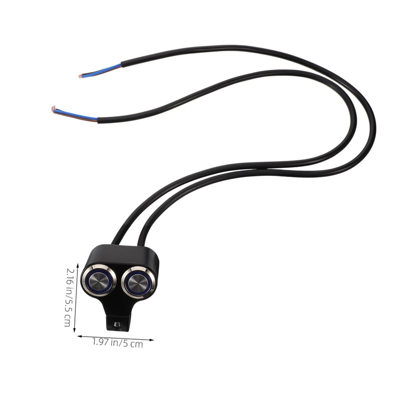 NOLITOY Motorcycle Handlebar Switch Fog Light Control Switch with Indicator