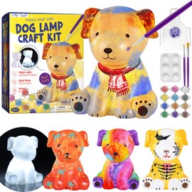 DIY-LAOESE Paint Your Own Dog Lamp Kit, Art Supplies Arts & Crafts Kit, Painting kit for Kids 6-12, Arts and Crafts for Kids Ages 8-12, Toys Girls Boy Birthday Gift Ages 6 7 8 9 10 11 12+