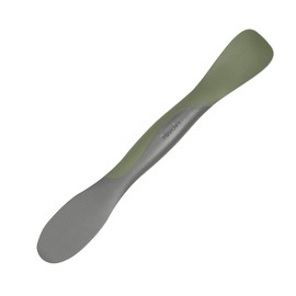 Tovolo Scoop and Spread Large Dual End Silicone Sandwich Spreader Tool with Nylon Handle, BPA Free Dishwasher Safe Silicone and Nylon Tool for Spreading and Scooping, Thyme Green and Charcoal Gray
