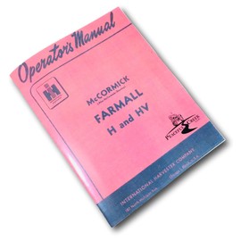 International Farmall H Operator's Manual