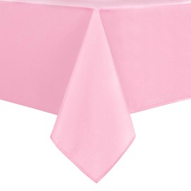 DWCN Pink Tablecloth Rectangle - Waterproof Stain and Wrinkle Resistant Washable Table Cloth, Decorative Fabric Table Cover for Kitchen Dining Room Party and Outdoor Use, 54 x 80 Inch