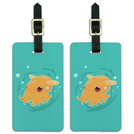 Cute Dumbo Octopus Luggage ID Tags Suitcase Carry-On Cards - Set of 2