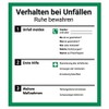 Sign Notice Behavior in Accidents PVC Sticker ISO 7010 Accident