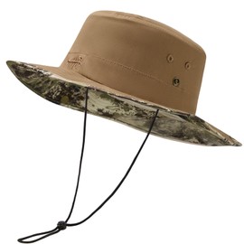 BASSDASH UPF 50+ Patterned Under Brim Foldable Lightweight Bucket Sun Hats for Fishing Hiking Safari Men Women FH18