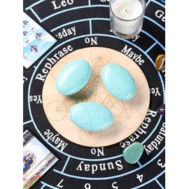CrystalTears CrystalTears Green Turuqoise Crystal Stone 2.4 Large Oval Healing Crystals Gemstone Polished Pocket Palm Stone Natural Crystal Worry Stone for Reiki Chakra Balancing Meditation Gifts for Christmas