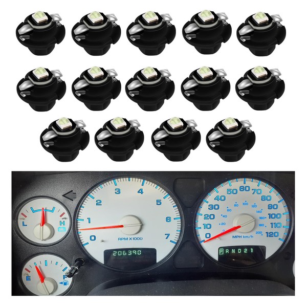 MbuyDIY Ice Blue LED Lights Bulbs for Instrument Gauge Cluster