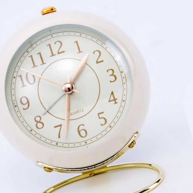 Small Round Clock Circular Base Mute Corrosion Resistance Quartz Bedside