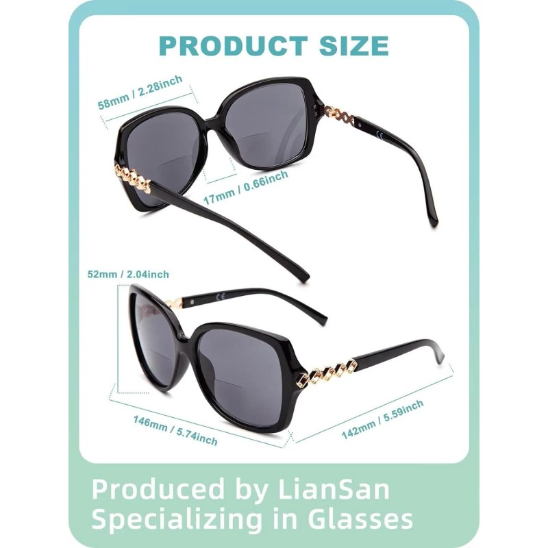 LianSan 2Pack Women Sun Readers,Readin