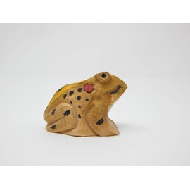 Selsela Toad Handmade Wood Figurine Carved Frog Sculpture Home Decor Miniature Animal Art Garden Statue Collectible