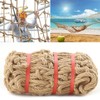 Jute Hemp Rope Net(4ftx12ft), Heavy Duty Natural Climbing Safety Rope
