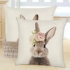 KAKABUQU Easter Bunny Throw Pillow Cover 18 x 18 Set