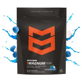 MTN OPS Magnum Clear Protein Powder – 23g 100% Whey Protein Isolate per Serving, Low Carb (<1g), Quick-Digesting, Gluten-Free, Low Lactose, Refreshing Blue Raspberry Coconut, 20 Servings