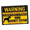 Giant Schnauzer Schnauzer Warning Security System Door Sign Dog Sign