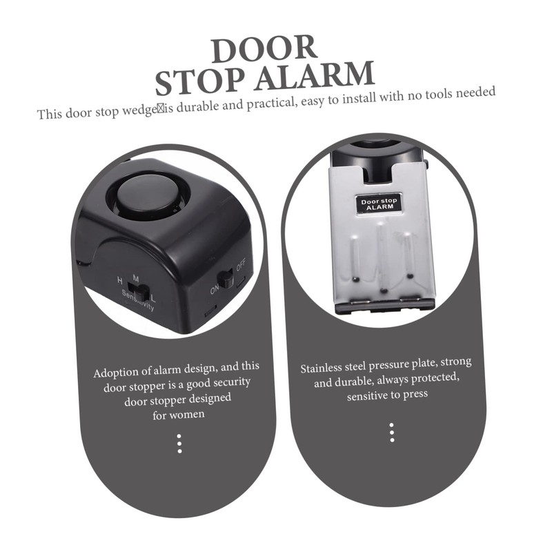 Operitacx Portable Door Stop Alarm Security Feature Anti-Theft Door Stopper