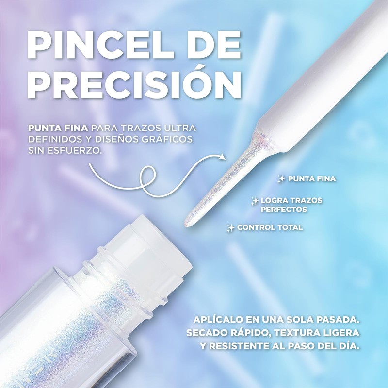 JGLiner - High Chrome Liquid Eyeliner. Delineador liquido efecto multicromatico