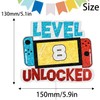 Level 8th Unlocked Cake Topper - Electronic Games Theme Boys