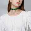 MISS RIGHT christmas necklaces for women, Adjustable Green Soft Suede
