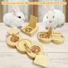 Hamiledyi 3 Pack Guinea Pig Foraging Toys Interactive Wooden Rabbit