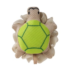 Cute Unicorn Kids Bath Loofahs Balls for Baby Girls Boys Mesh Shower Ball Pouf Exfoliating Bath Sponge Body Cleaner Bath Accessories (Green Tortoise)