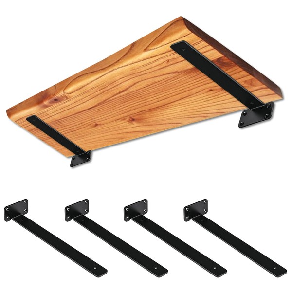 HXRUAOS Heavy Duty Shelf Brackets for Home and Office Steel