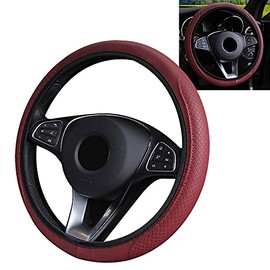 Zetatau Microfiber Leather Steering Wheel Covers Anti-Slip Universal Car Steering Wheel Cover
