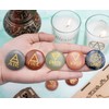 ZAICUS 5 Elements Assorted Stones Round Shape Triangle Symbols (Earth