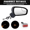 Passenger Side Mirror Compatible with Ford Fusion 2013-2016, Power, Heated,