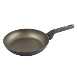 Zanetti, High Thickness Forged Pan - Non-Stick Aluminium Pan - Suitable for All Hobs Including Induction - Soft Touch Wood Effect Handle - Diameter 18