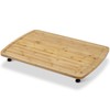 Bamboo Stovetop Cover Cutting Board with Legs and Juice Grooves,