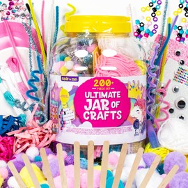 Made By Me! Ultimate Jar of Crafts, 200+ Piece Mystical Craft Supply Bundle, Craft Supplies Starter Kit, Great Arts & Crafts Kit for Travel and On-The-Go, Perfect for Kids and Adults Ages 6+