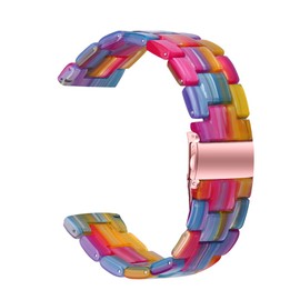 FitTurn Bands Compatible with Garmin Approach S42 Watch Replacement S20mm Stylish Bracelet Resin Strap Wristbands Breathable Wristband for Approach S42/S40/S12 Smartwatch Accessories (Rainbow)
