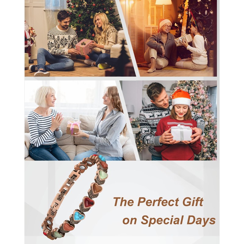 UtenoTureH Copper Bracelets for Women, Magnetic Bracelet with 3500 Gauss
