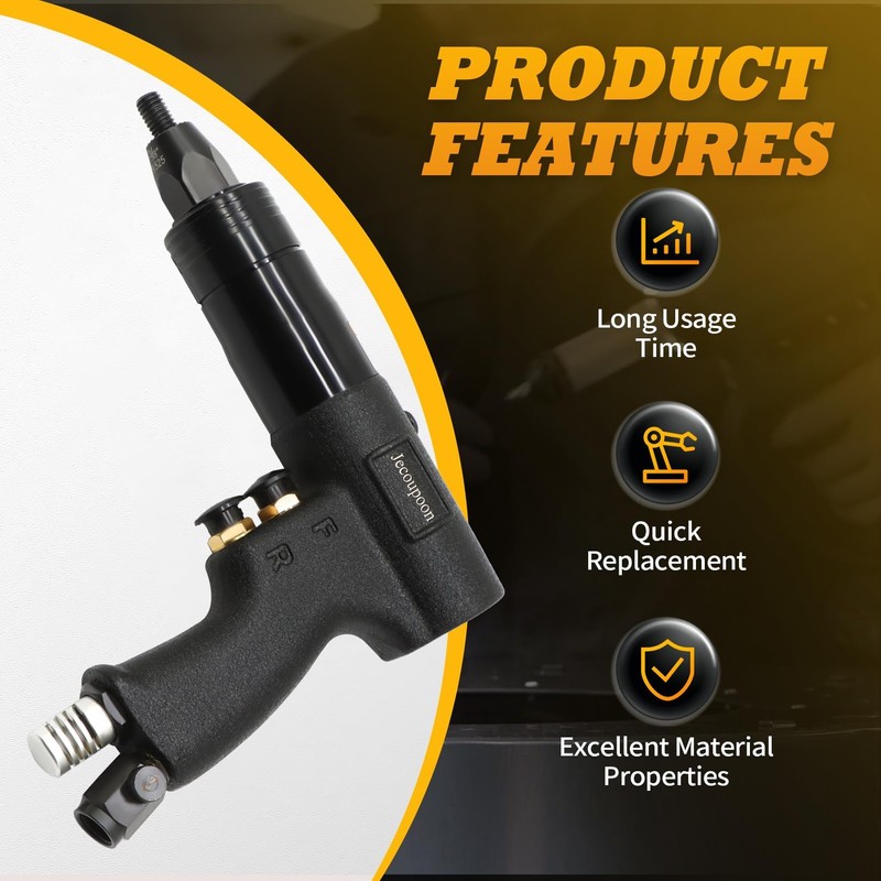 Jecoupoon Pneumatic Rivet Nut Gun & Adjustable Speed Gun Compatible