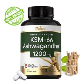 Daitea  KSM-66 Ashwagandha 1200MG Maximum Strength 120 Capsules-- Omnipotent Nutrition