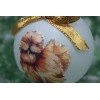 B037 Hand-made Christmas Ornament - chicken - gold buff silky