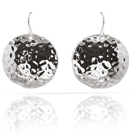 On Vogue Women's Silver Plated Earrings Gong Drop 27mm Hypoallergenic Nickel Free Jewellery for Women