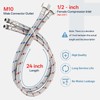 BWE 24" Length Faucet Supply Lines,1/2 -Inch Female Compression Thread