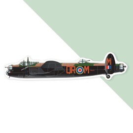 Azeeda 'Avro Lancaster Bomber' White Premium Vinyl Decal Sticker – Waterproof, Durable & Easy to Apply - Ideal for Car Bumpers, Windows, Bins and More (DW00155944)