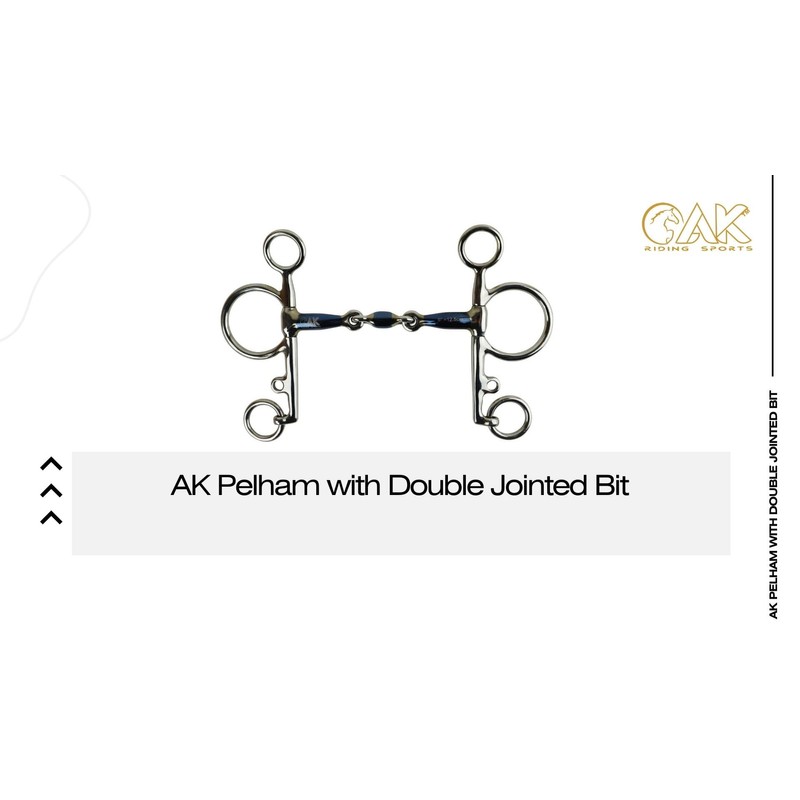 AK Pelham with Double Jointed Bit in Sweat Iron Horse