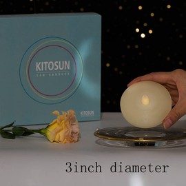 Floating Candles 3 inch Flicker Wax LED Floating Candles Flameless Batteries Tea Lights Water Activated for Home Wedding Party Centerpiece Vases Outdoor Swimming Pool Pond Decor (White, 8 Pack)