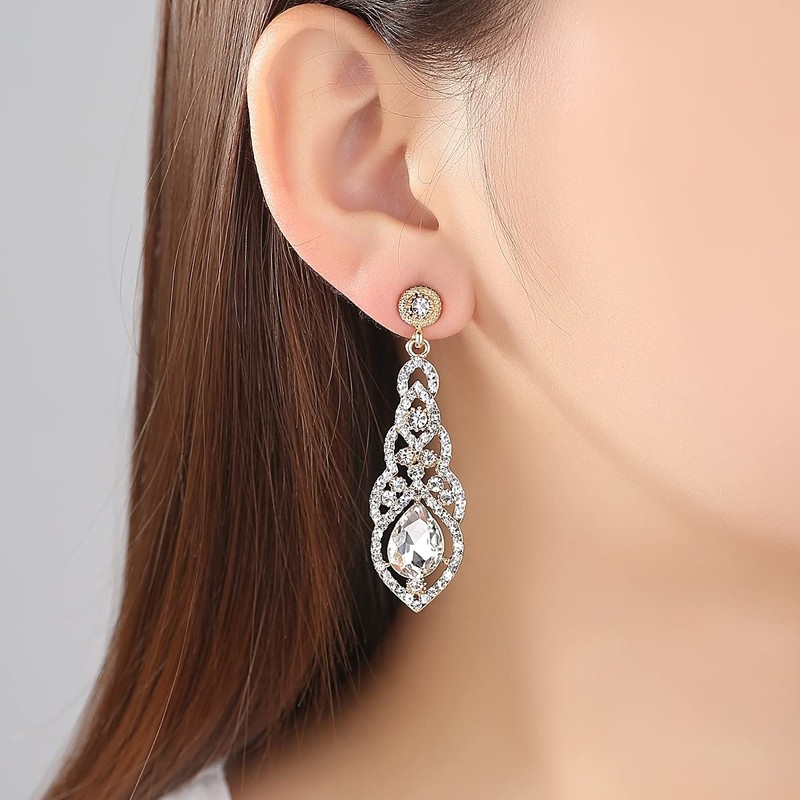 mecresh Classic Teardrop Wedding Dangle Earrings