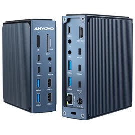 Thunderbolt 4 Dock - 21 Ports, 8K60Hz HDMI, 2.5GbE Ethernet, SD/TF 4.0, 10Gbps USB C/A 3.2 Gen2, 3.5mm Audio, MacBook Docking Station Dual Monitor, Thunderbolt 4 Dock for Mac M1/M2/M3 Pro/Max