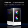 GAMDIAS White RGB Gaming ATX Mid Tower Computer PC Case