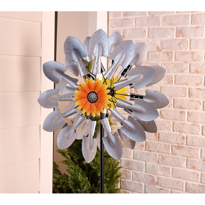 Girl Next Door 75" Tall Garden Trowel Wind Spinner:_Multi