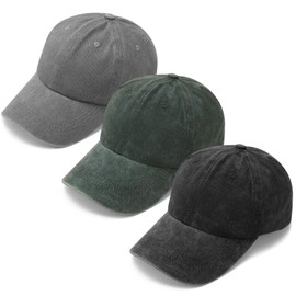 ViEinkaufen 3 Pcs Baseball Caps for Men and Women, Adjustable Summer Hat Classic Baseball Cap 6 Panel Plain Cap Baseball Hat Sport Hat for Summer Sport Outdoor Travel Multicolour